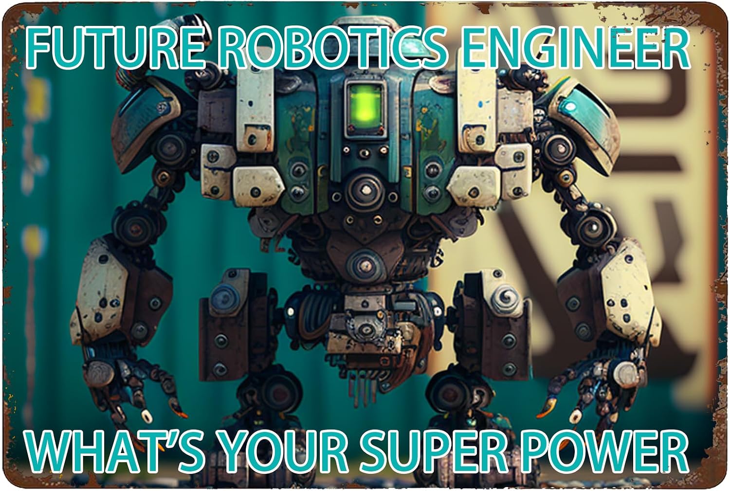 Tech Office Engineer - Insegna in Metallo per Ingegnere Robotico