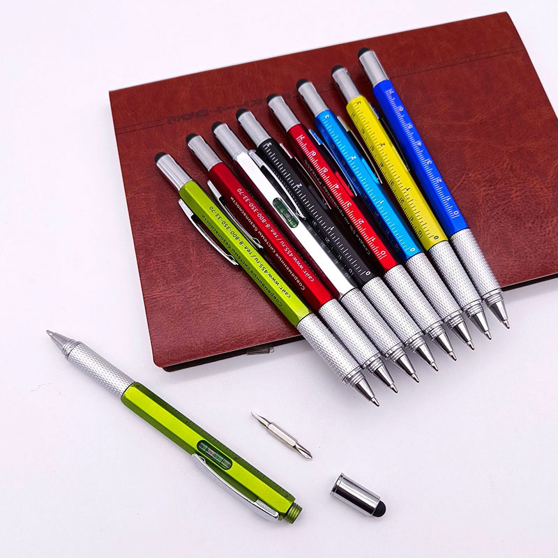 Office Technician - Penna Multifunzione 6-in-1 con Righello, Cacciavite,