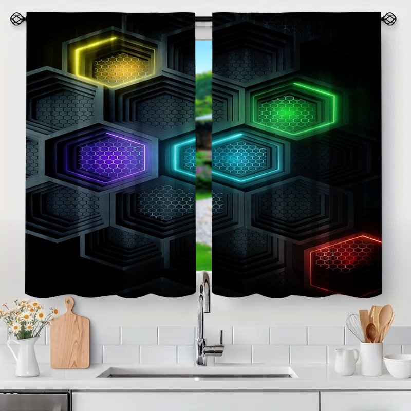Tende geometriche moderne da 2 - Office Print Tech recensione e prezzo